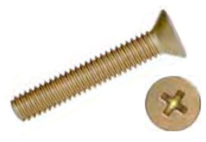 AN505, screw, machine, flat head, 82 degree, coarse thread