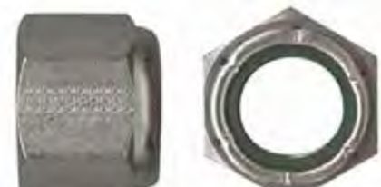 MS21044, nut, self-locking, hexagon, regular height, 250 °f, 125 ksi ftu and 60 ksi ftu