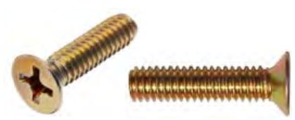MS24693, screw, machine, flat countersunk head, 100 degree, cross recessed, unc-2a and unf-2a
